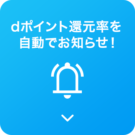 dポイント還元率を自動でお知らせ!